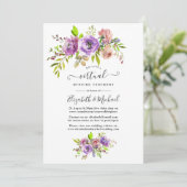 Waterverf Floral Spring Online Virtual Wedding Kaart (Staand voorkant)