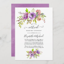 Waterverf Floral Spring Online Virtual Wedding