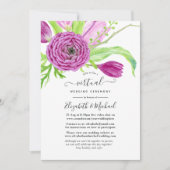 Waterverf Floral Spring Online Virtual Wedding Kaart (Voorkant)