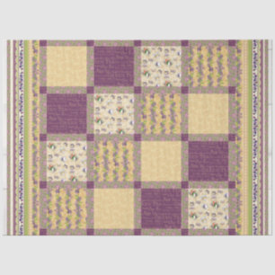 Waterverf Floral Spring Paars Quilt Decoupage Tissuepapier