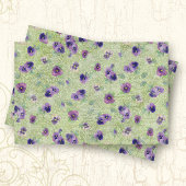 Waterverf Floral Spring Paarse Pansy Decoupage Tissuepapier