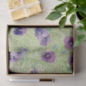 Waterverf Floral Spring Paarse Pansy Decoupage Tissuepapier (Geschenk)