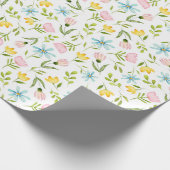 Waterverf Floral Spring Pattern Cadeaupapier (Hoek)
