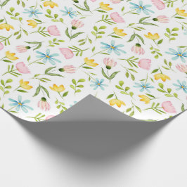 Waterverf Floral Spring Pattern Cadeaupapier