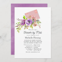 Waterverf Floral Spring Shower per Mail