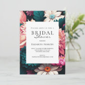 Waterverf Floral Spring Vrijgezellenfeest Kaart (Staand voorkant)