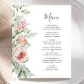 Waterverf Floral Spring Wedding Menu