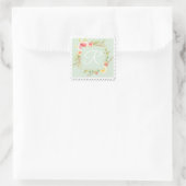 Waterverf Floral Square Sticker (Tas)