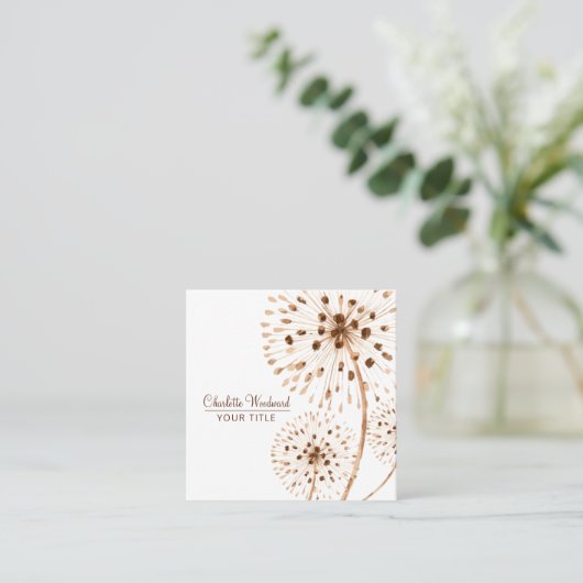 Waterverf Floral Square Visitekaartje van de windv (Staand voorkant)