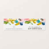 Waterverf Floral Store Cadeaubon Sjabloon (Buitenkant ongevouwen)