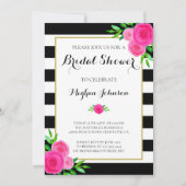  Waterverf Floral Stripes Vrijgezellenfeest Kaart (Voorkant)