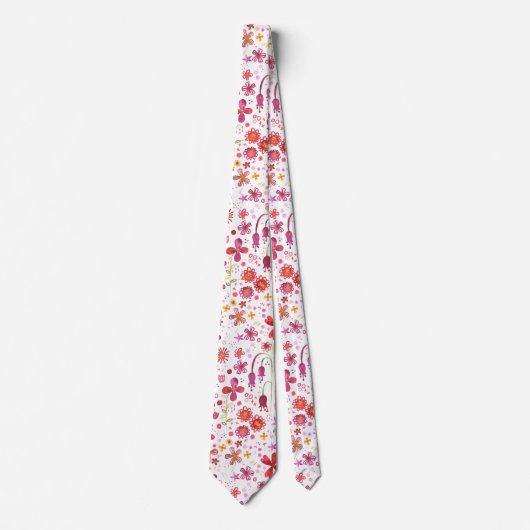 Waterverf Floral Stropdas (Voorkant)