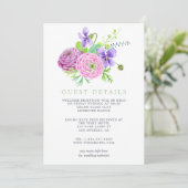 Waterverf Floral Summer Wedding (Staand voorkant)