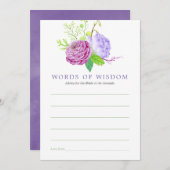 Waterverf Floral Summer Wedding Advieskaart (Voorkant / Achterkant)