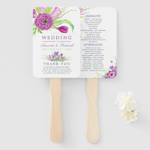 Waterverf Floral Summer Wedding Handwaaier