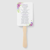 Waterverf Floral Summer Wedding Handwaaier (Achterkant)