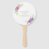 Waterverf Floral Summer Wedding Handwaaier (Achterkant)