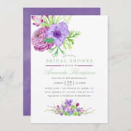 Waterverf Floral Summer Wedding Kaart