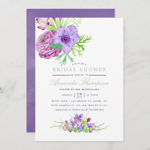 Waterverf Floral Summer Wedding Kaart