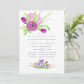 Waterverf Floral Summer Wedding Kaart (Staand voorkant)
