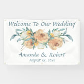 Waterverf Floral Summer Wedding Spandoek (Horizontaal)