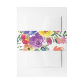 Waterverf Floral Summer Wedding Uitnodigingen Wikkel (Voorkant Voorbeeld)