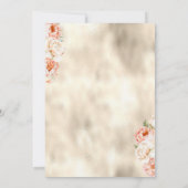 Waterverf Floral Swan Glitter Drips Baby shower Kaart (Achterkant)