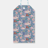  Waterverf Floral Swan Princess Name Cadeaulabel (Achterkant)