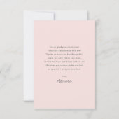  Waterverf Floral Swan Prinses Verjaardag Bedankkaart (Achterkant)