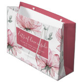 Waterverf Floral Sympathie Gift Bag Groot Cadeauzakje (Voorkant Gekanteld)