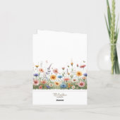 Waterverf Floral Sympathy Card Bedankkaart (Achterkant)