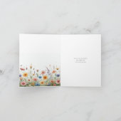 Waterverf Floral Sympathy Card Bedankkaart (Binnen)