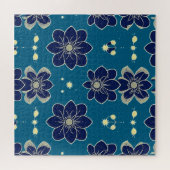 Waterverf Floral Symphony - Naadloze Botanische Legpuzzel (Horizontaal)