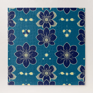 Waterverf Floral Symphony - Naadloze Botanische Legpuzzel