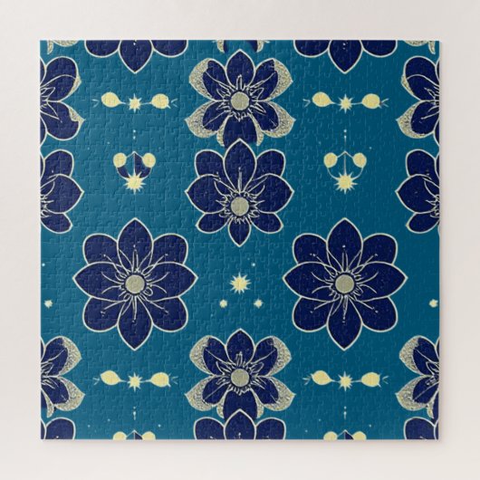 Waterverf Floral Symphony - Naadloze Botanische Legpuzzel (Verticaal)