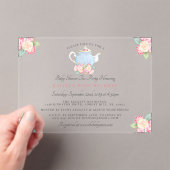 Waterverf Floral Tea | BABY SHOWER Acryl Uitnodigingen (Insitu (Draagbaar))