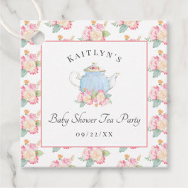 Waterverf Floral Tea | BABY SHOWER Bedankjes Labels