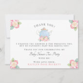 Waterverf Floral Tea | BABY SHOWER Bedankkaart (Voorkant)