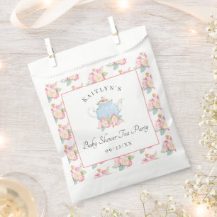Waterverf Floral Tea   BABY SHOWER Bedankzakje