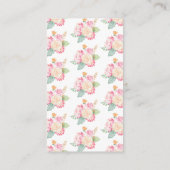 Waterverf Floral Tea | Baby shower Boek Informatiekaartje (Achterkant)