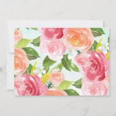 Waterverf Floral Tea Baby shower Kaart (Achterkant)