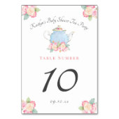 Waterverf Floral Tea | BABY SHOWER Kaart (Voorkant)