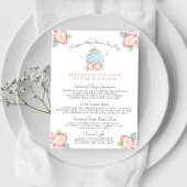 Waterverf Floral Tea | BABY SHOWER Menu