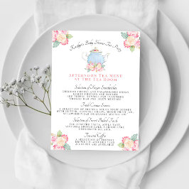 Waterverf Floral Tea | BABY SHOWER Menu