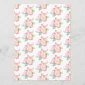 Waterverf Floral Tea | BABY SHOWER Menu (Achterkant)