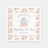 Waterverf Floral Tea | BABY SHOWER Servet (Voorkant)