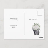 Waterverf Floral Tea Briefkaart (Achterkant)