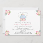 Waterverf Floral Tea | Geboortedag Kaart (Voorkant)