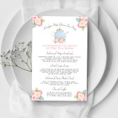 Waterverf Floral Tea | Menu Baby shower