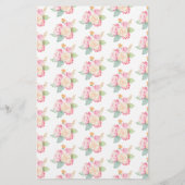 Waterverf Floral Tea | Menu Baby shower (Achterkant)